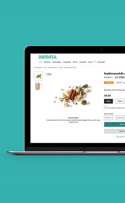 E-commerce David's Tea